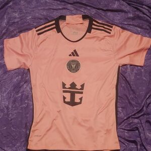 adidas Messi Pink Miami CF Jersey with Black Accents